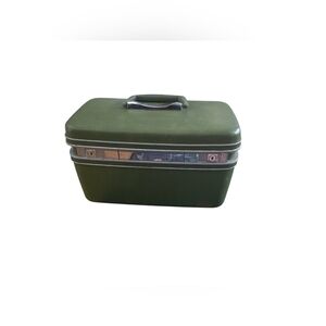 Samsonite Vintage Silhouette Olive Makeup Suitcase Travel Grandmacore